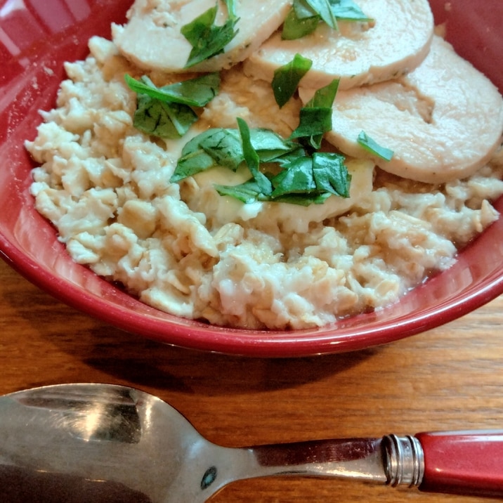 電子レンジで☆エスニック風オートミール粥